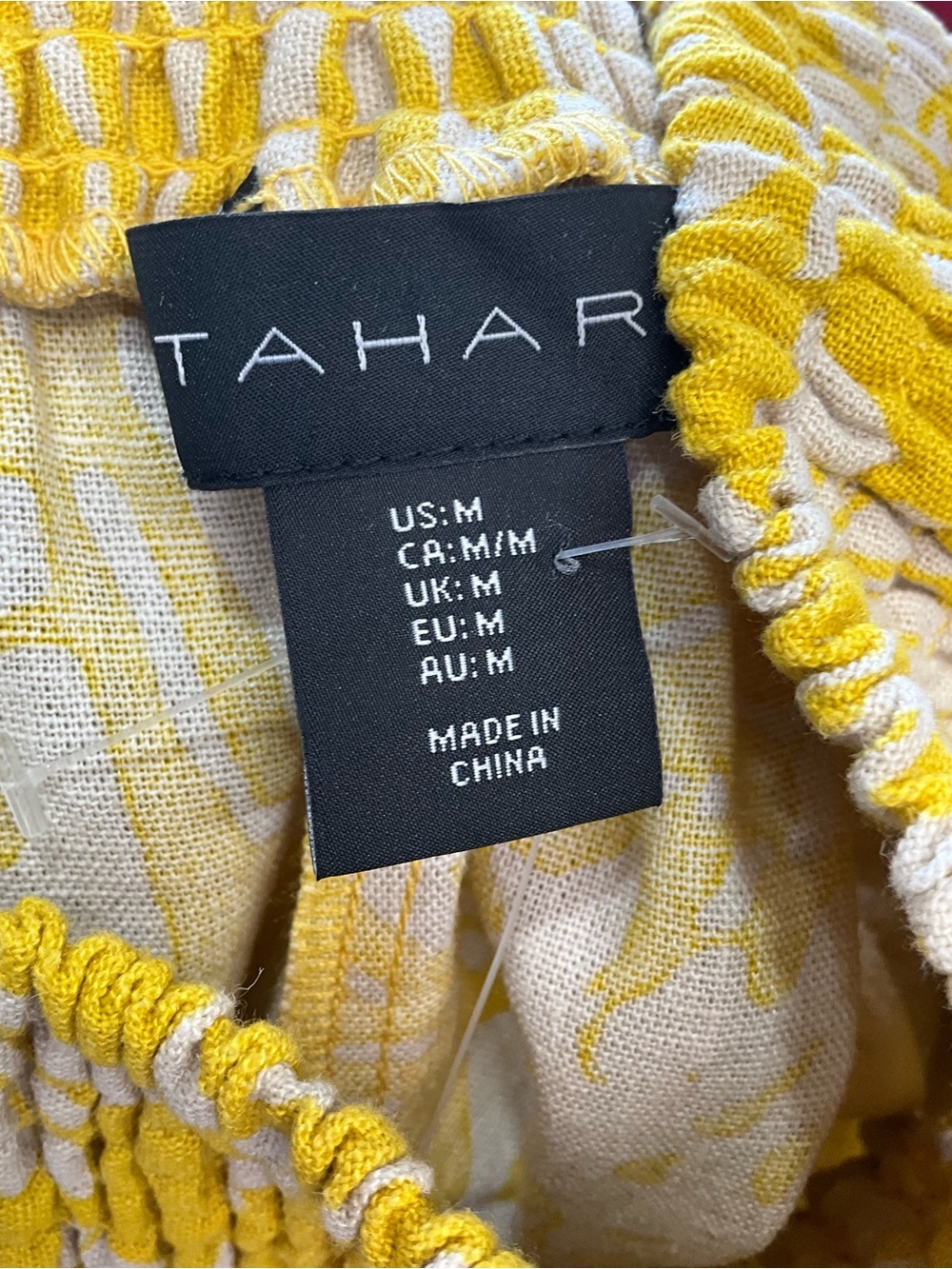 Tahari Yellow and White Wide Leg Pants - Picture 10 of 11